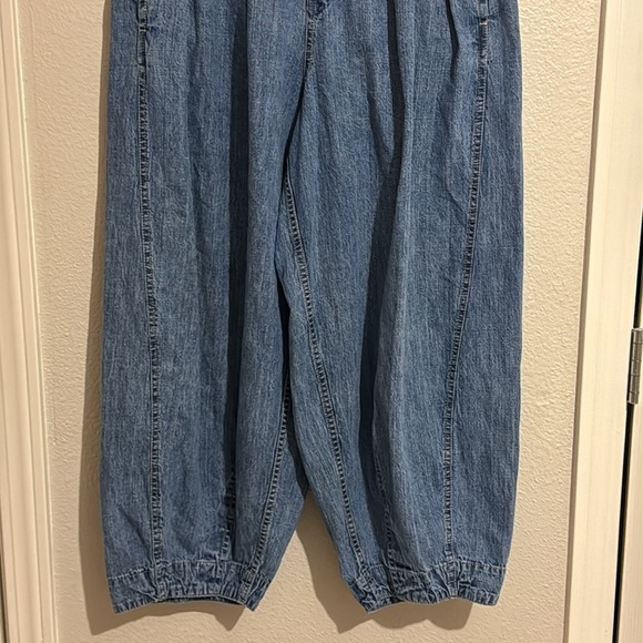 We The Free Blue Baggy Ballon Wide Leg Jeans - Picture 4 of 7